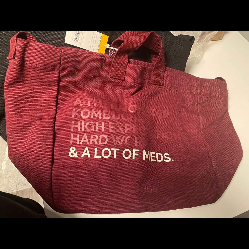 2 FIGS TOTES BURGUNDY AND BLK SUPER RARE NWT AUTH